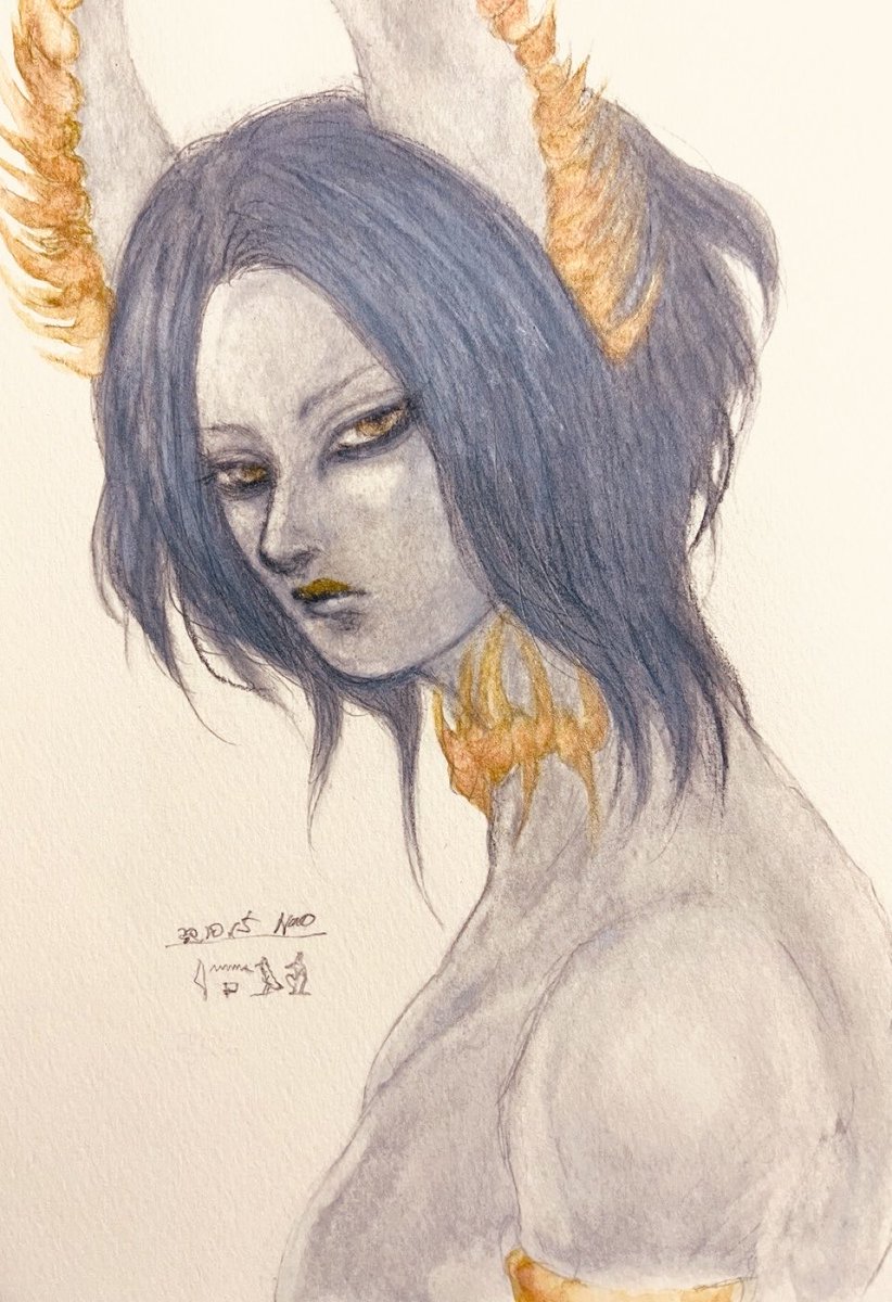 稀に多羽天使多角悪魔以外も描きます、という深夜の過去絵投稿にいいね