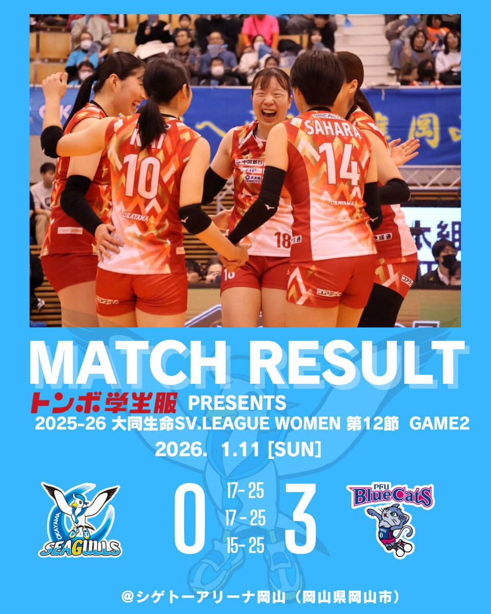 岡山シーガルズ (@okym_seagulls) / Posts / X