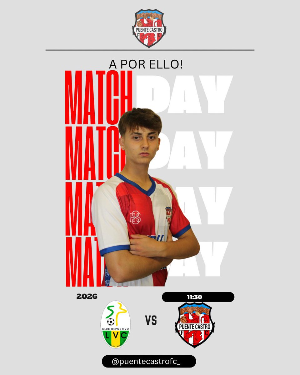 Día de partido para nuestro Juvenil A
A por ello❤️🤍❤️🤍