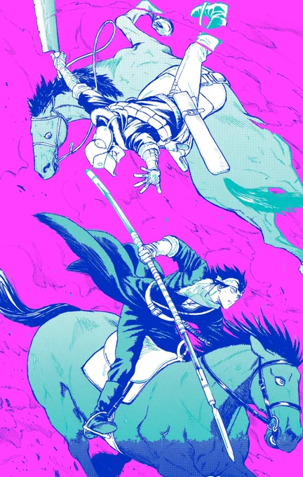 年賀絵が遅れてるので、一旦過去に描いた馬の絵でも放出しておきます。
