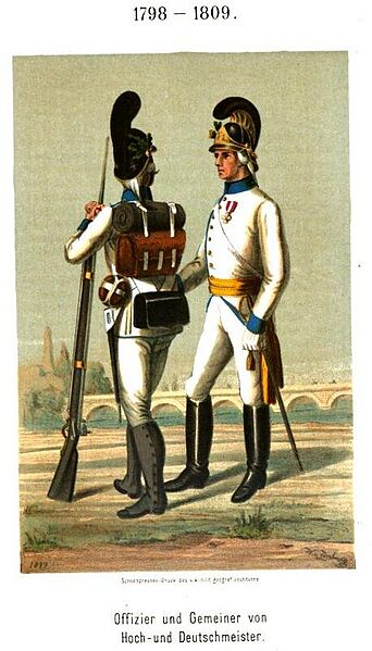 w_ltseele's tweet photo. Uniform c.1798 to 1809 of the Austrian Deutschmeister Infantry Nro. 4

(Gustaf Amon von Treuenfest, Geschichte des K.k. IR Nr. 4.) https://t.co/xpAjcKSv9F