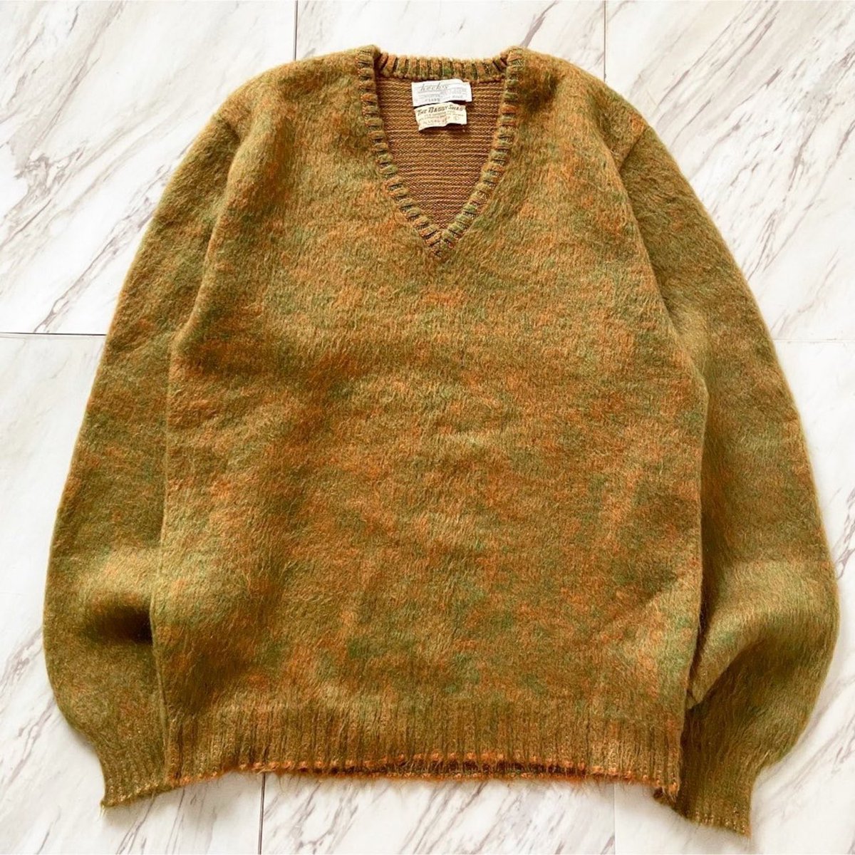 Protocol2018's tweet image. 50s 〜 60s heck's orange lime green mohair knitting sweater

こちらキャンセルが出た為、再出品いたします