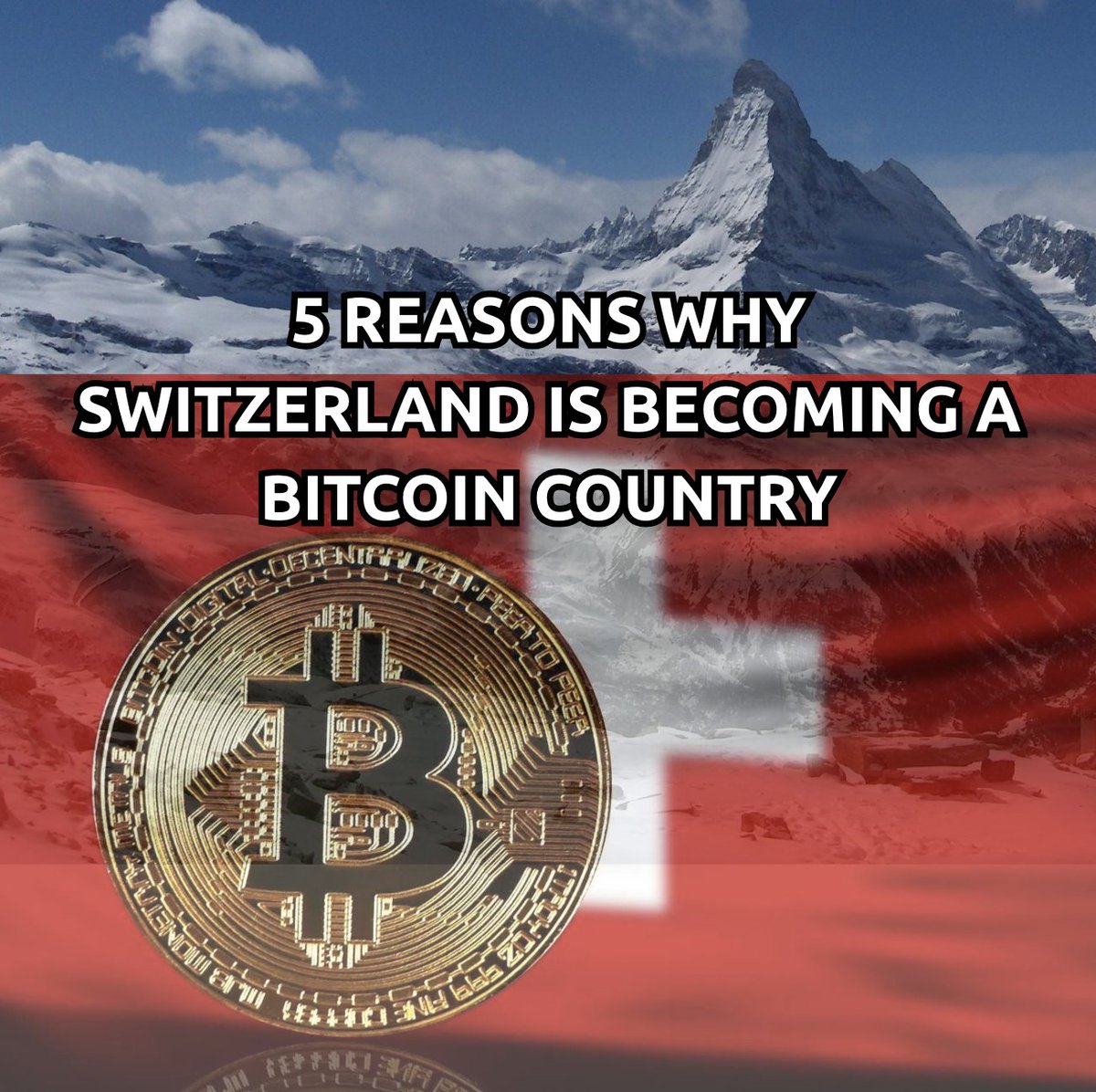 5 REASONS WHY SWITZERLAND IS BECOMING A BITCOIN COUNTRY: 1. No capital  gains tax on Bitcoin 2. Over 400 shops and restaurants in Lugano already accept  Bitcoin 3. Shopping with BTC is