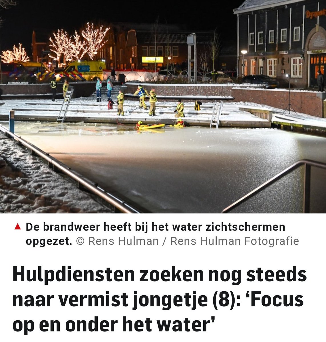 Zoektocht naar vermist jongetje in Steenwijk