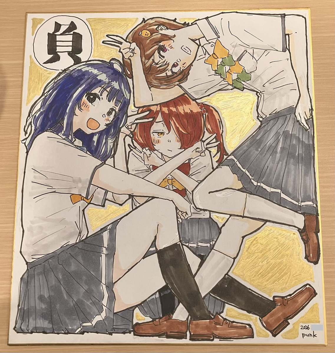 松島きつね先生と例のガスト(初入店)でお絵描きしてましたー‼️ 