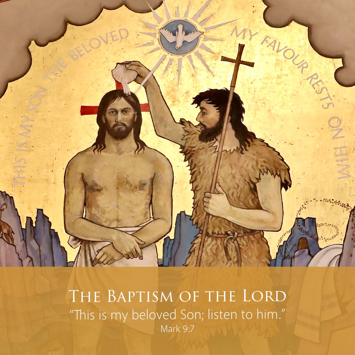 On the feast of the Baptism of the Lord, we reflect on the call received at our Baptism, when we were consecrated to God and invited to a life of holiness. How are our new year’s resolutions helping us grow in holiness?

Image: J. Armstrong, St George's Church, West Blatchington