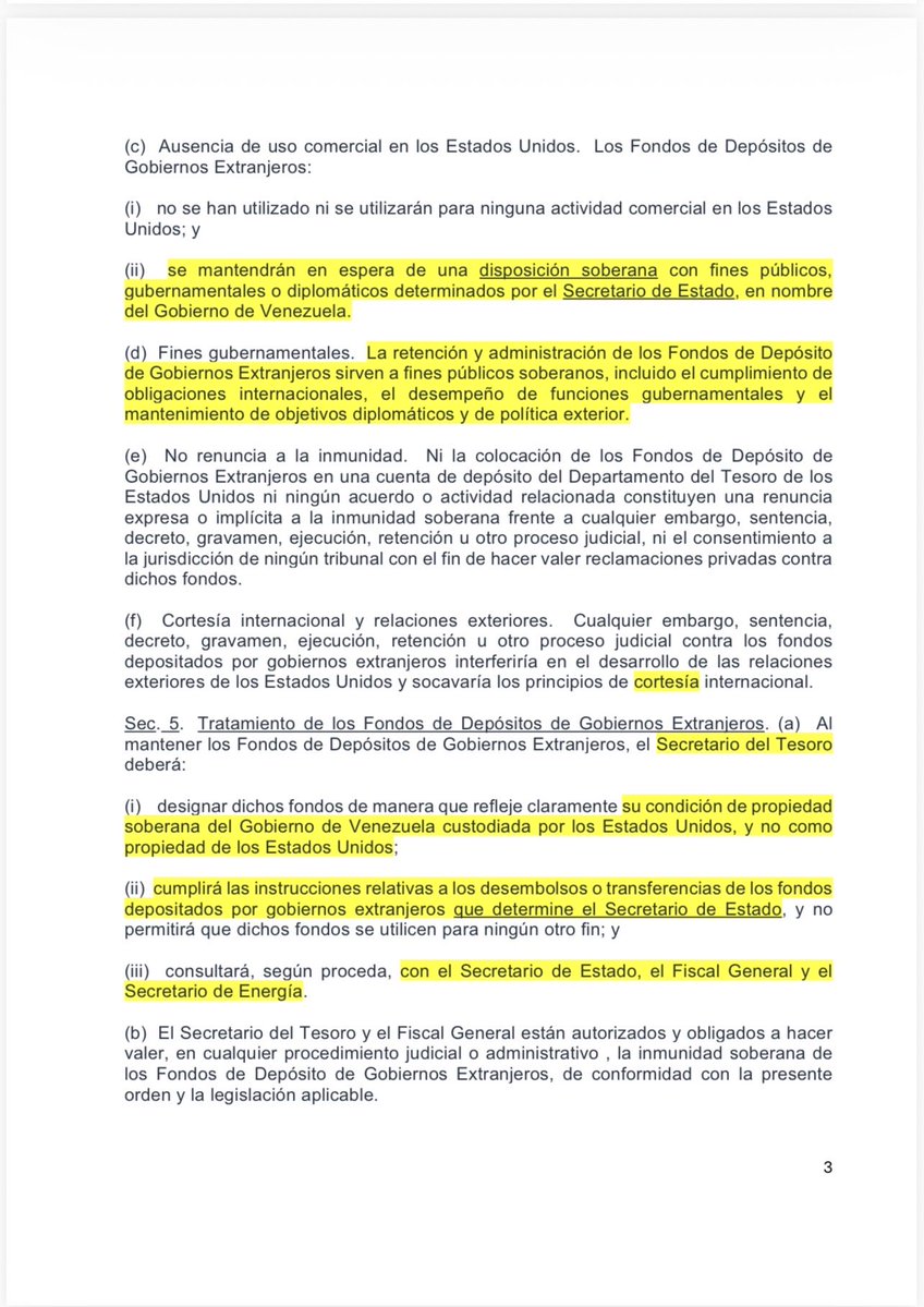 RRamirezVE's tweet image. #11Enero Anexo la versión en Español de la Orden Ejecutiva de Trump emitida el 9 de Enero. Allí se crea un Fondo a donde irá el dinero producto de la venta de petróleo venezolano, venta que será hecha por los EEUU. Este Fondo, que incluye los recursos del BCV y PDVSA, será…