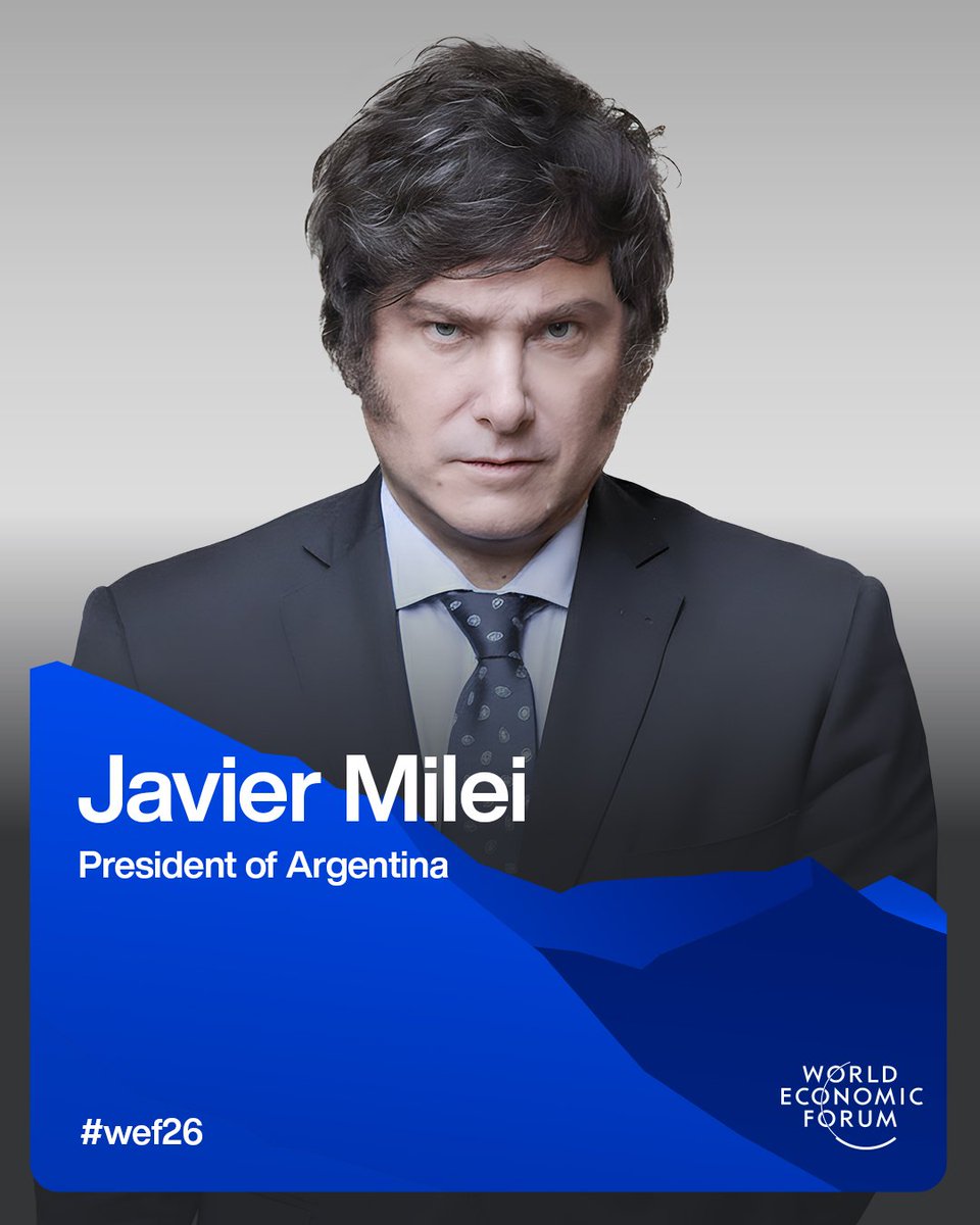 🇦🇷🇨🇭l Milei participara de la Reunión Anual del Foro Económico Mundial 2026 en Davos, Suiza.

Faltan pocos días.