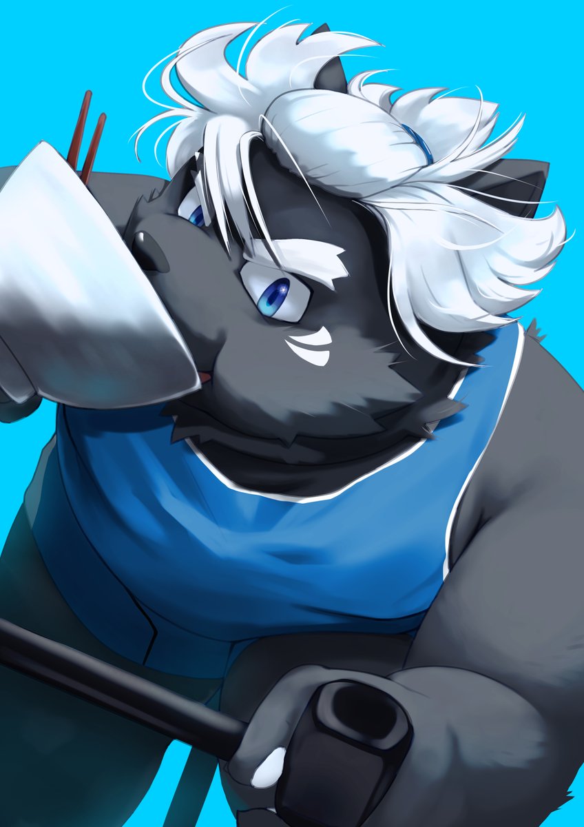 Entekey's tweet image. お茶漬をすすりながらチャリを漕ぐ吠黒選手。