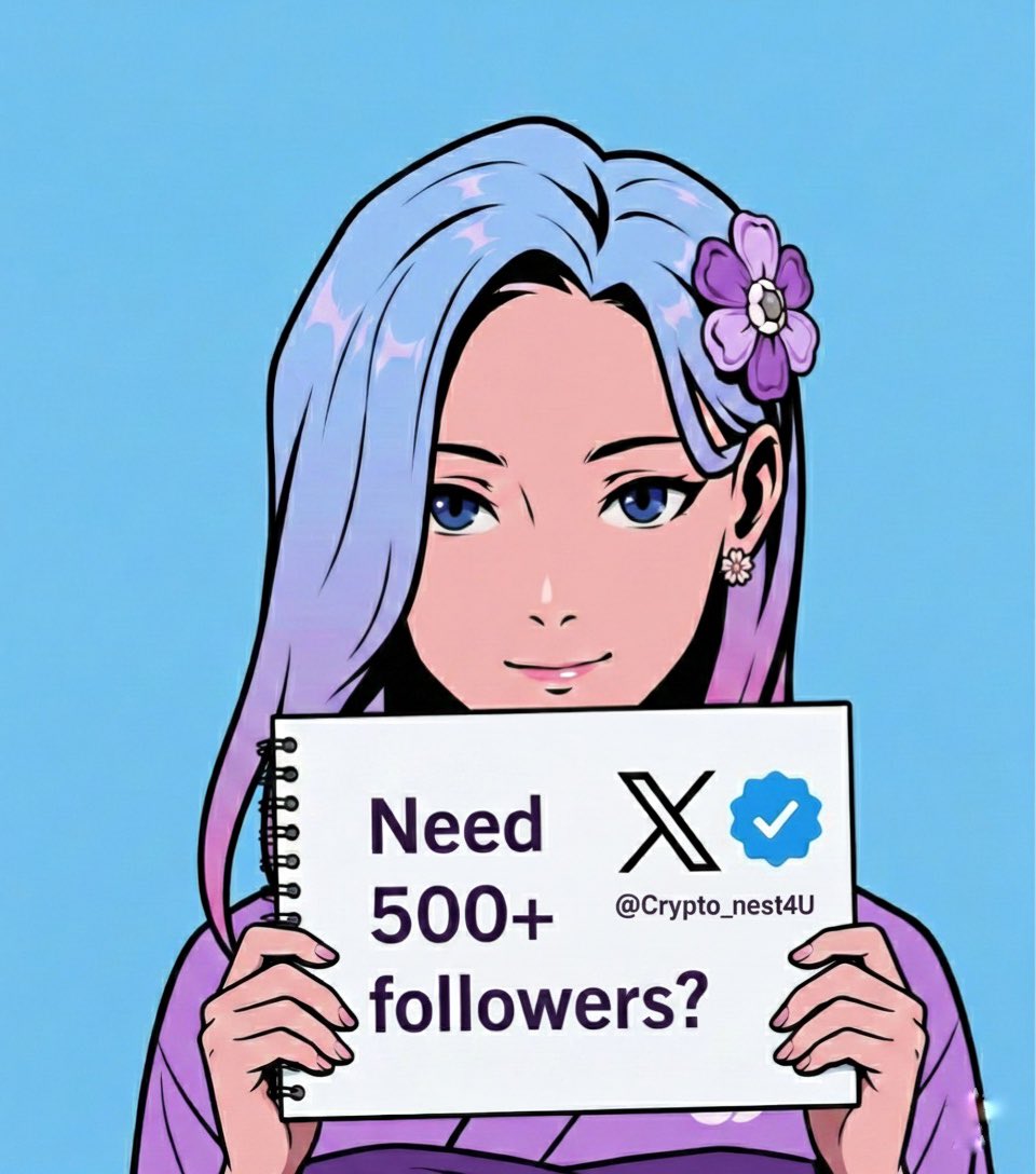 Crypto_nest4U's tweet image. Want 5OO+ followers 👀 

Say hi 👋 

We all follow you. 🫂