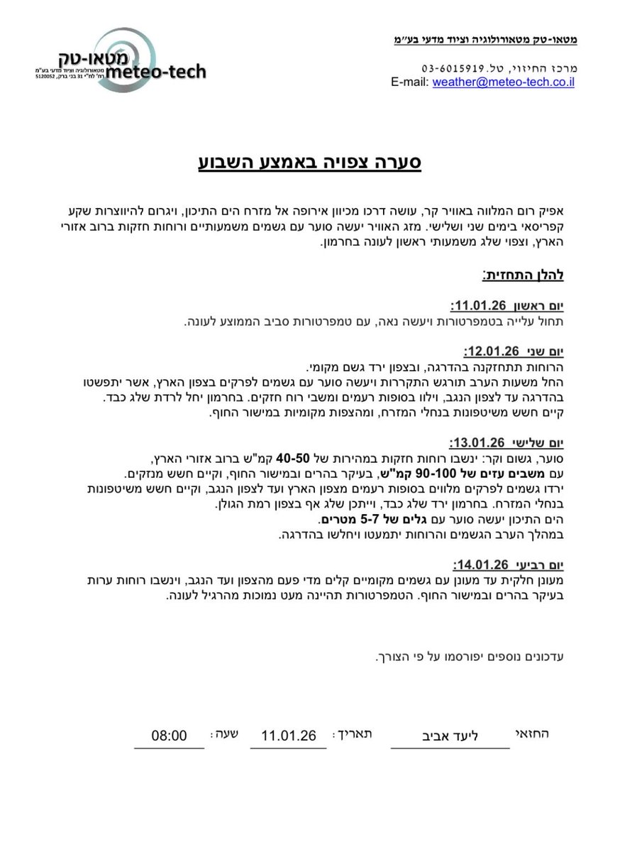 TechMeteo's tweet image. סערה צפויה באמצע השבוע 
@TechMeteo 
#סערה 
#מטאוטק