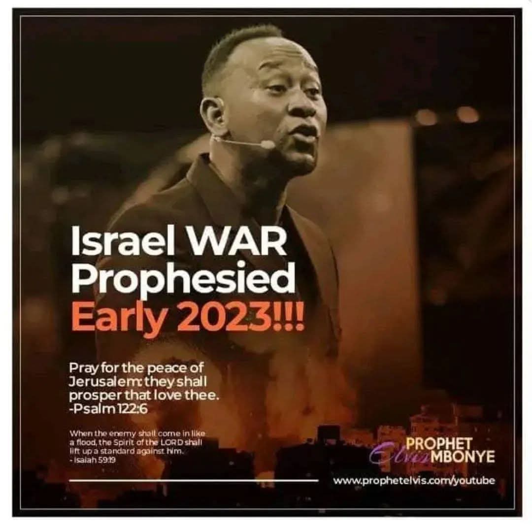 ElvisRoberts13's tweet image. ISRAEL WAR PROPHESIED 2023!

"I saw Israel planning; planning a war...when I saw where its target was, it was on the Iranian nuclear arms..."

Full Prophecy Here:👇

youtu.be/7bSRfj6Sz1M?si…

POP🇰🇪
#ProphetElvisMbonye