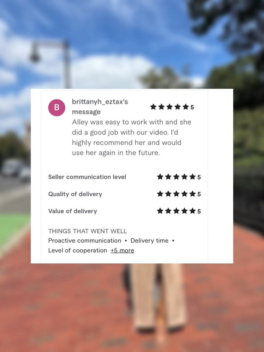 Proof that being easy to work with matters almost as much as the content itself!(Especially when it comes to gaining repeat clients)

Forever grateful for feedback like this. 🫶🏽 <a href="/fiverr/">Fiverr</a> 

💌: business.alleyredd@gmail.com

#clientfeedback #ugcfeedback #brandcollabs #ugc