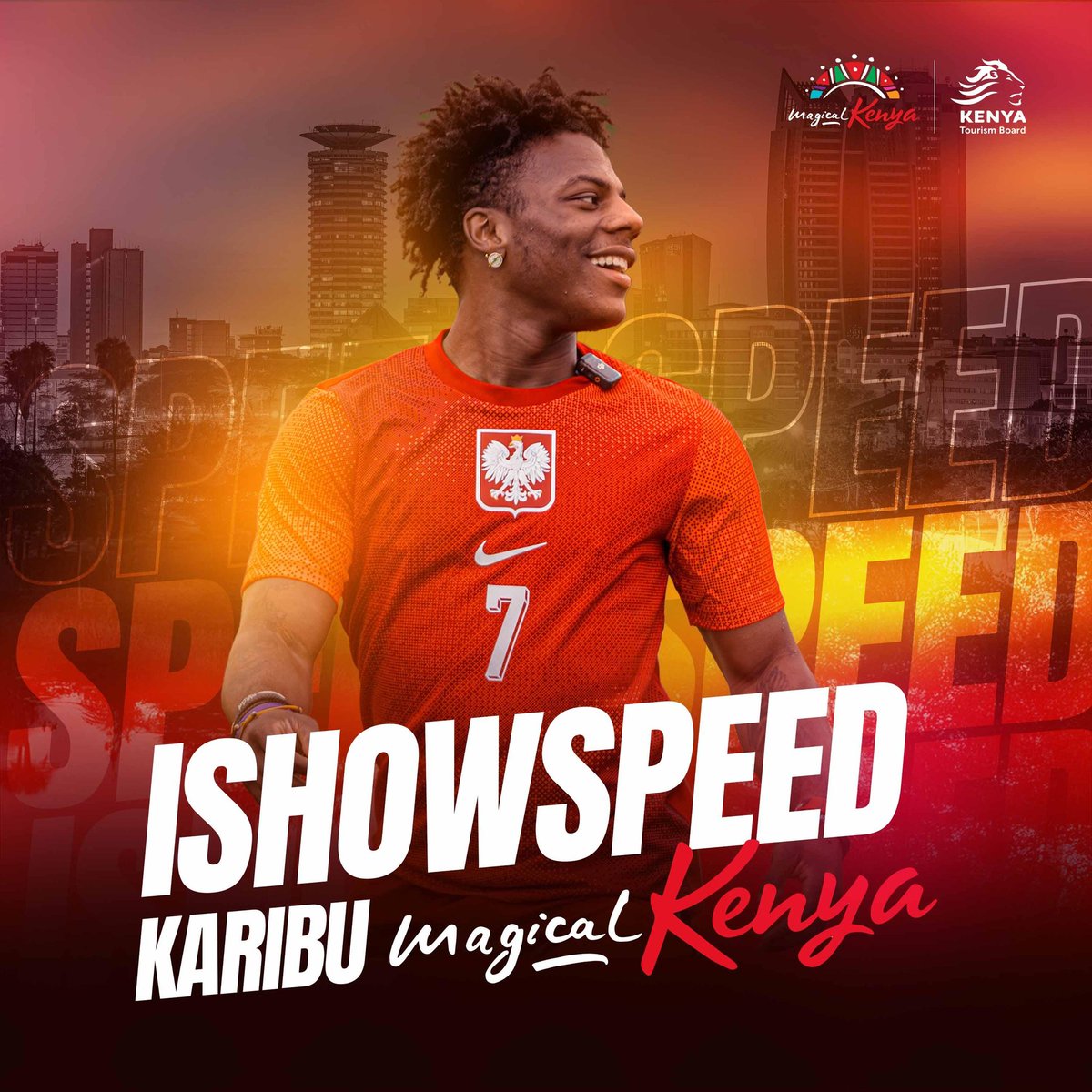SPEED HAS LANDED. 🇰🇪⚡️
Welcome to the 254, <a href="/ishowspeedsui/">Speed⭐️</a>
The 254 is ready for the energy!
Where should Speed visit first? Let us know in the replies in the comments! 👇
#IShowSpeed #MagicalKenya  #SpeedInKenya
#OriginOfWonder