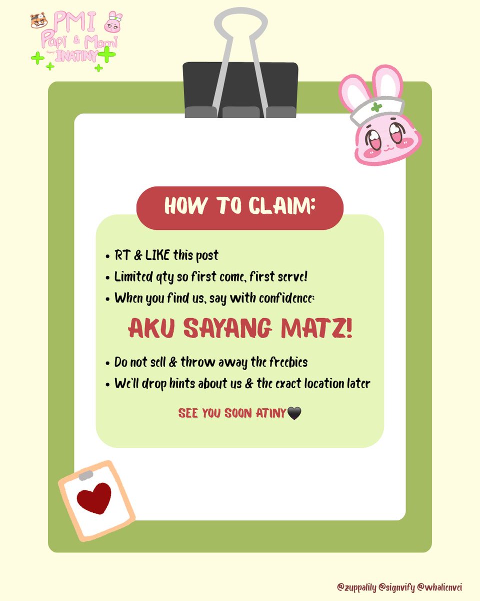 signvify's tweet image. ATEEZ In Your Fantasy JAKARTA freebies!

🩹PMI: Papi Mami (sayang) Inatiny! Emergency kit🩹

How to get:
🏴‍☠️find us on the D-Day at ICE BSD (time &amp;amp; exact location tba)
🏴‍☠️first come first serve

created by @zuppalily @signvify &amp;amp; @whalienvei

#ATEEZinJakarta #InYourFantasyJKT #ATEEZ