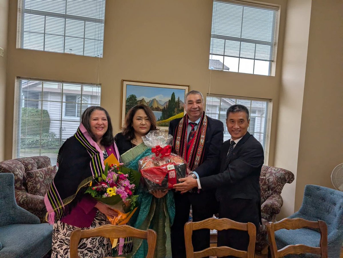 DaveHayer's tweet photo. Thank you CG Masakui Rungsung for visiting our home, felicitating for Pravasi Bharatiya Samman Award I received in 2007 from President of India Dr. A.P.J. Abdul Kalam &amp; breakfast with Prime Minister of India Manmohan Singh to highlight outstanding contributions of its diaspora .. https://t.co/FYKisGU0ob