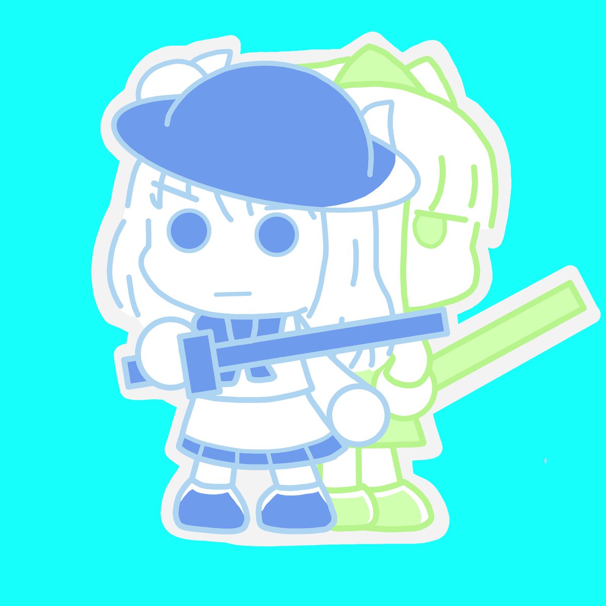 某アニメED絵風MR姉貴(比那名居天子ではない)とDIYUSI