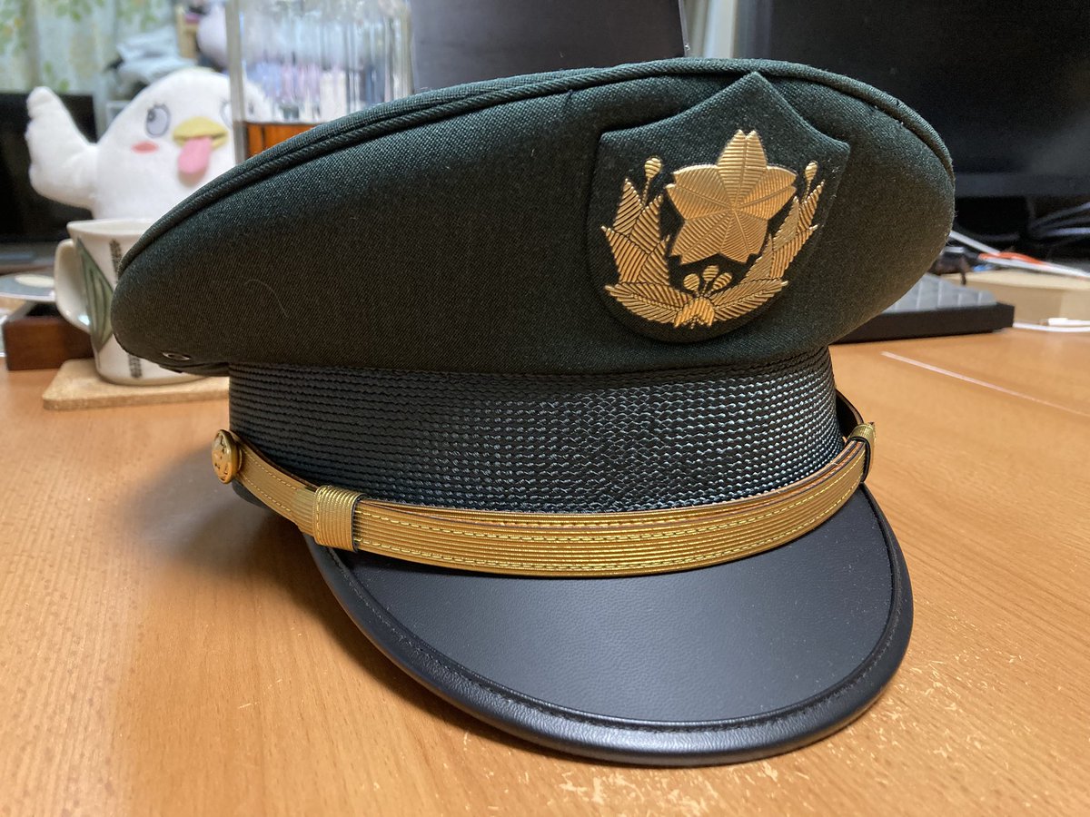 軍隊 制帽 白 金 Military Force エムフォース / 価格訂正 海軍士官用 軍帽 機関科識別