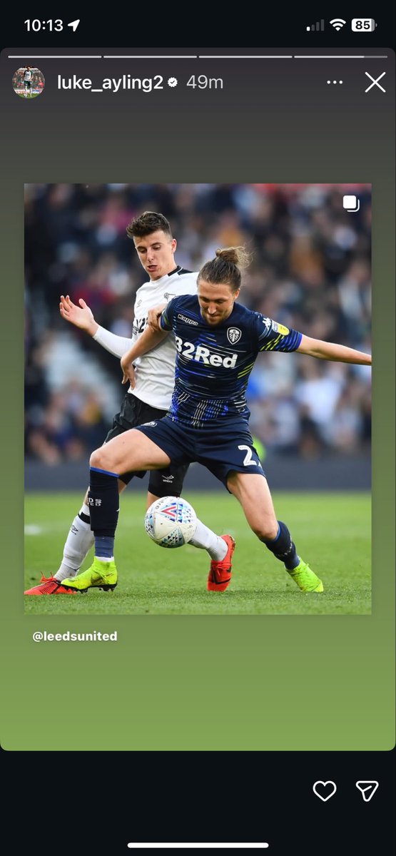 marshyleeds's tweet image. Luke Ayling just posted this on his Instagram live.
He’ll always be a Leeds fan and he’ll never forget these games with Derby.
Love it