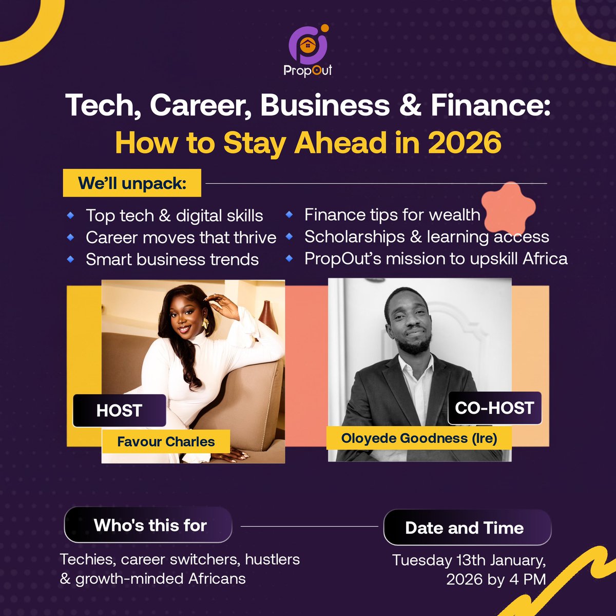 Phae_vour's tweet photo. If 2025 shook you, 2026 is your time to build — with the right tools.  
I’m bringing receipts, insights &amp; real game.

🎙️ Tap in. Don’t miss it.  
⏰ Set a reminder now, let’s grow together. https://t.co/KtZO0gaJFH