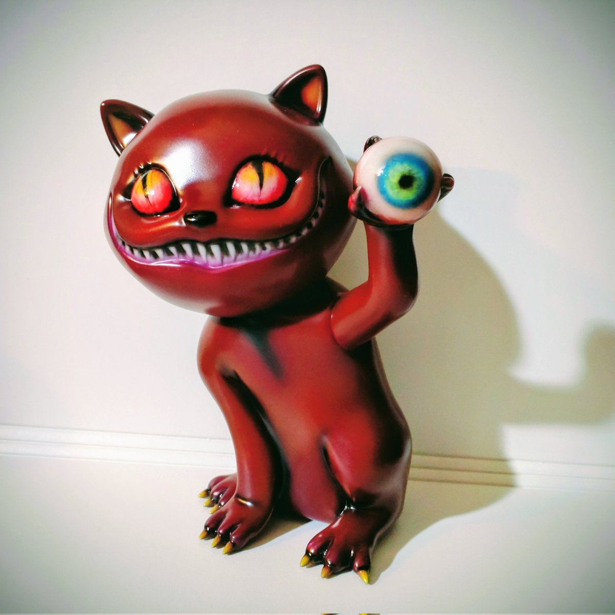 かっこわらい雑貨店　TAMA タマ　ピンク　スーフェス かっこわらい雑貨店 TAMA ピンク ネコ タマ ソフビ sofvi 妖怪