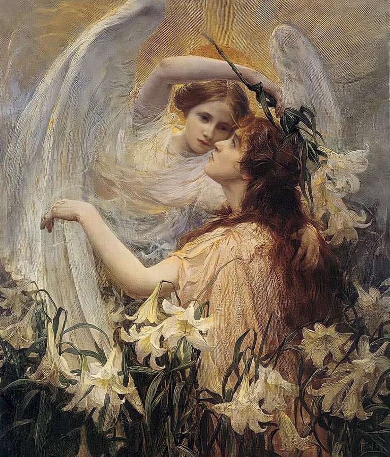 Angel’s Message. 

George Hillyard Swinstead (British, 1860–1926), Oil on canvas.