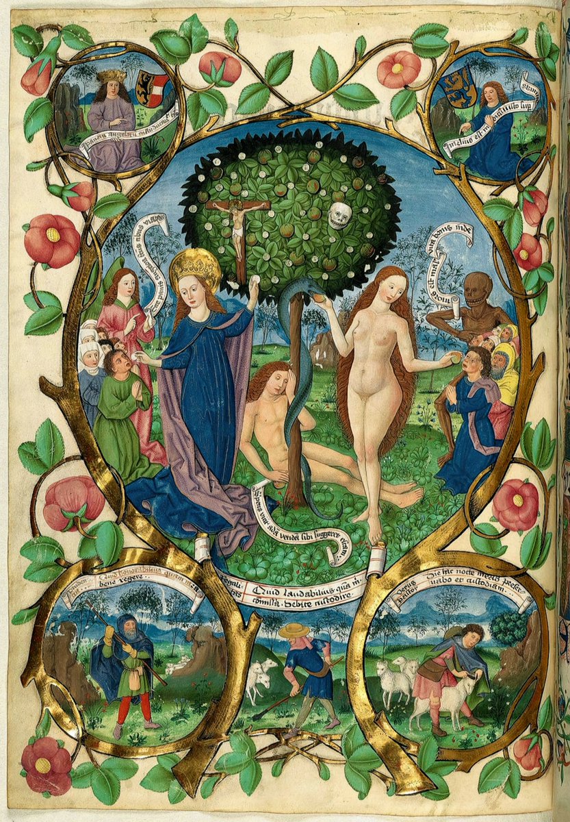 solas_na_greine's tweet image. The Tree of Life, Salzburg Missal, ca.1450