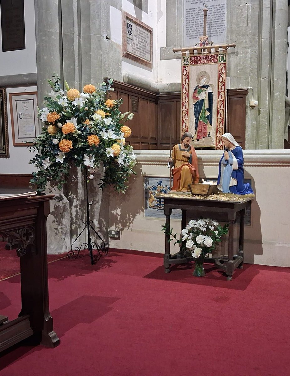 Now may Mary's son, who came
So long ago to love us,
Lead us all with hearts aflame
Unto the joys above us.