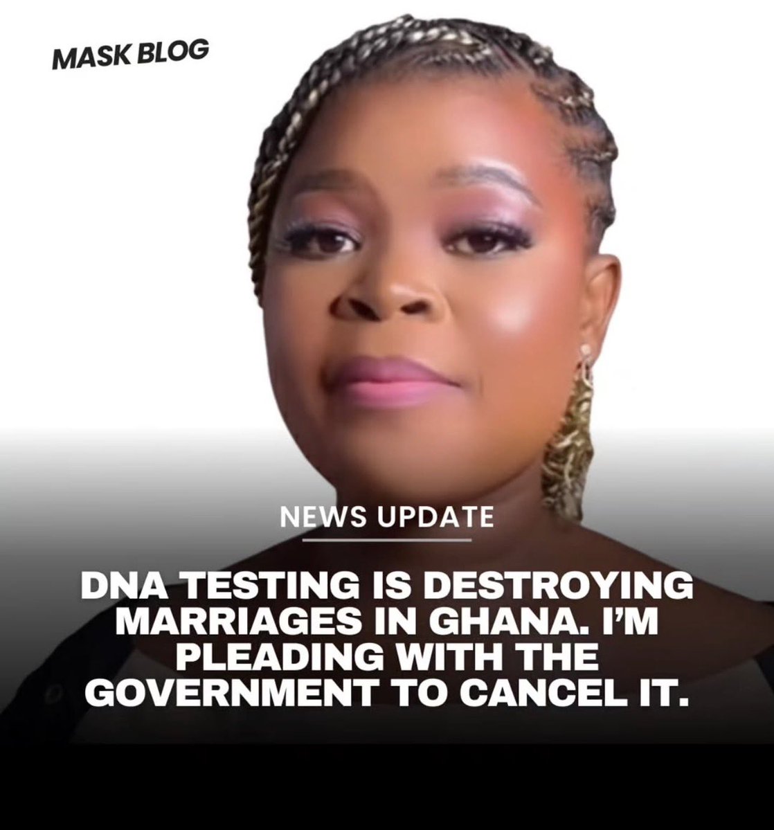 Joe__Bassey's tweet image. An African lady from Ghana 🇬🇭 begs the government to cancel DNA testing, saying it’s destroying marriages.