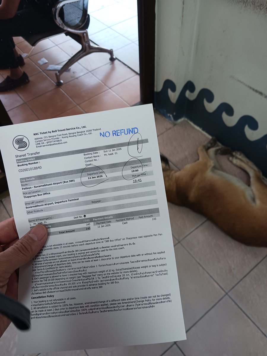 _p_ms's tweet image. 間違って 今夜のバスチケットを買っていたので
ダメ元で明日に直して貰えないか交渉

すんなりOK
みんな優しいね

 #パタヤ