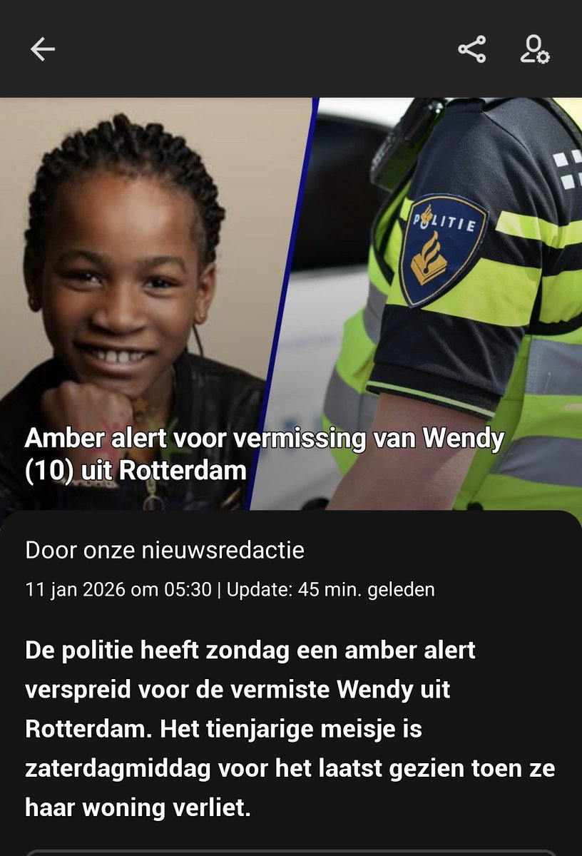 Lieve mensen willen jullie dit bericht delen zodat dit meisje zo snel mogelijk weer gevonden wordt