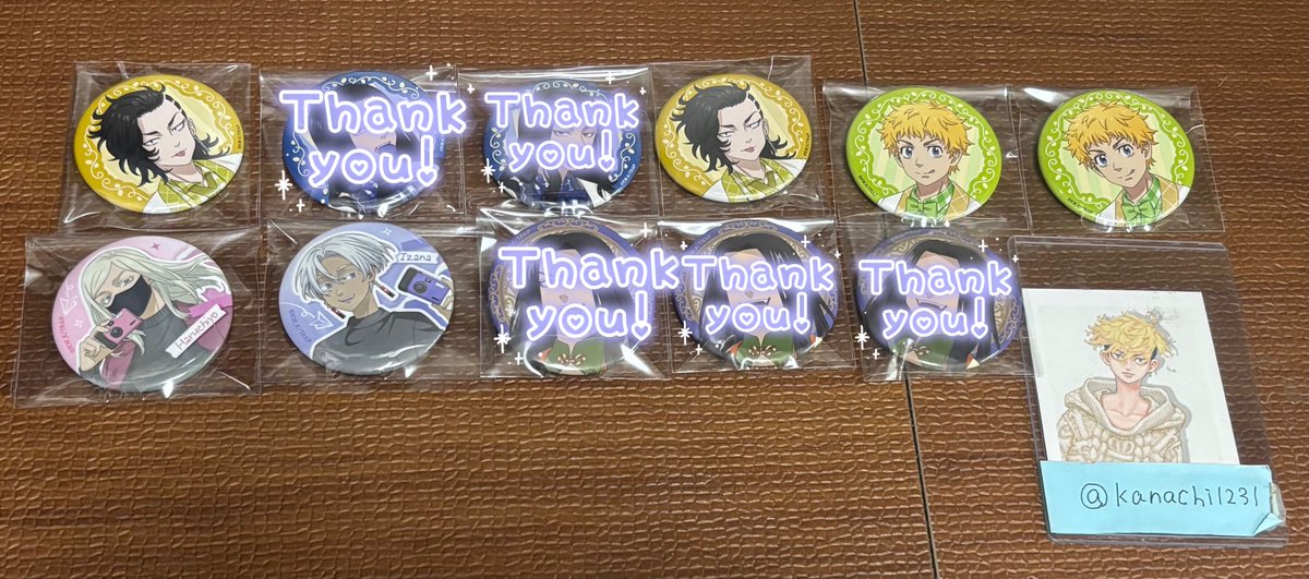 東京リベンジャーズ プリンセスカフェ カメラさんぽ 缶バッジ 譲 九井