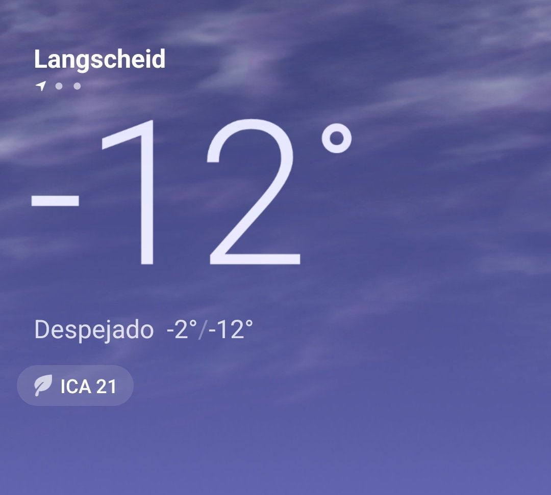 Creo que nunca había vivido tanto frio
