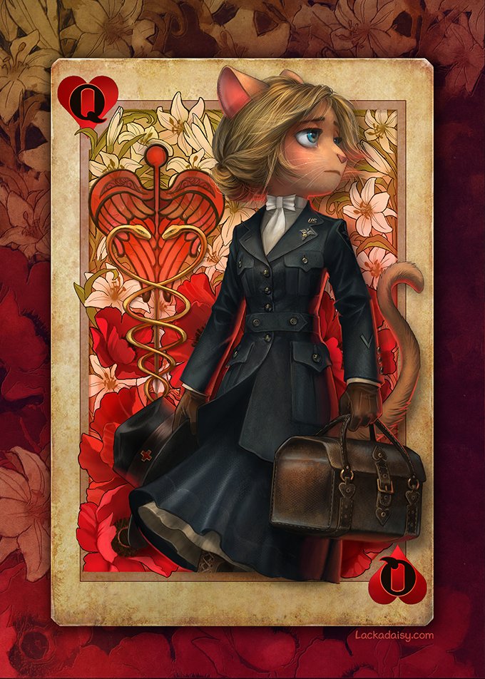 DailyLDC's tweet photo. Daily #Lackadaisy! 

Queen of hearts https://t.co/1XFsnRtI54