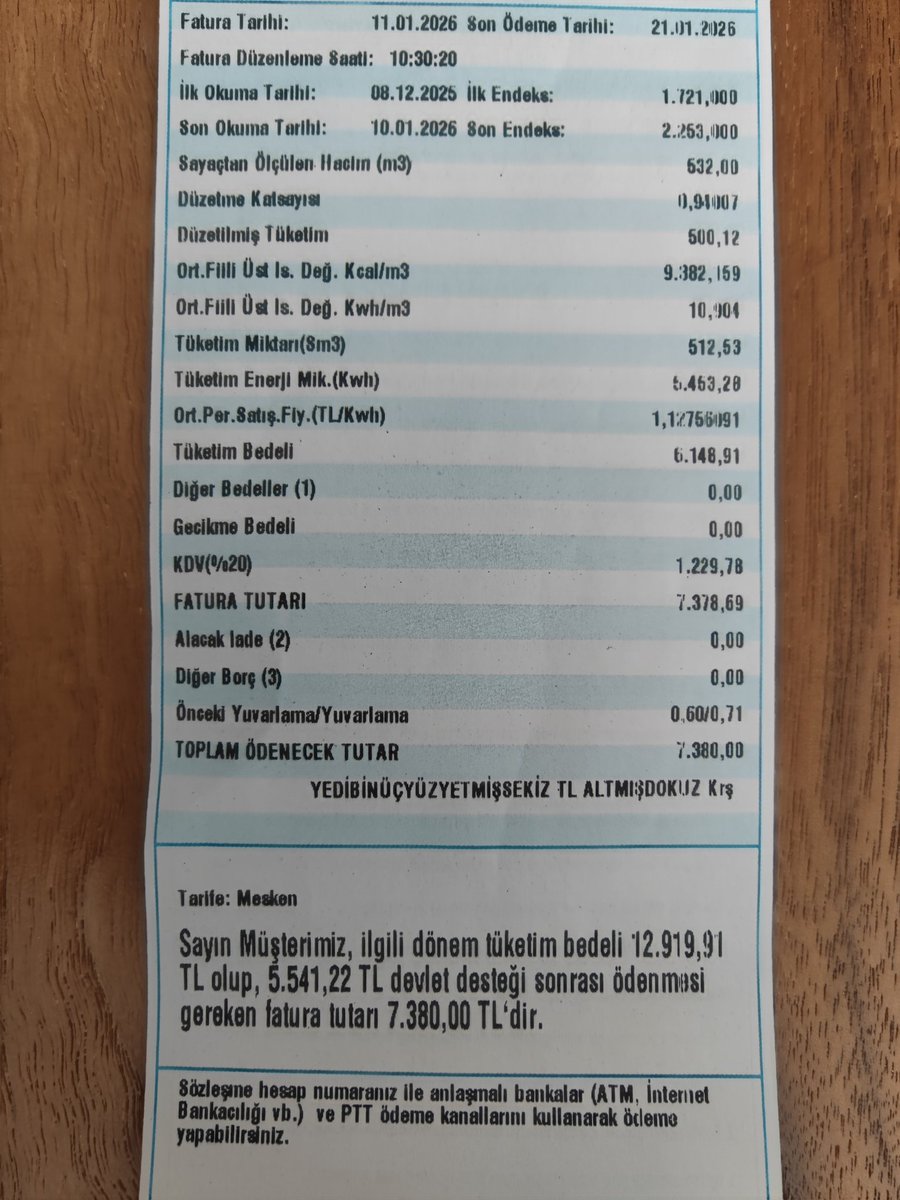 Devlet desteği die bi s2m çıkardılar, geçirip duruyolar vatandaşa. 
50 de yanıyor. 170 ² ev. Nasıl 13 bin fatura gelebilir ???