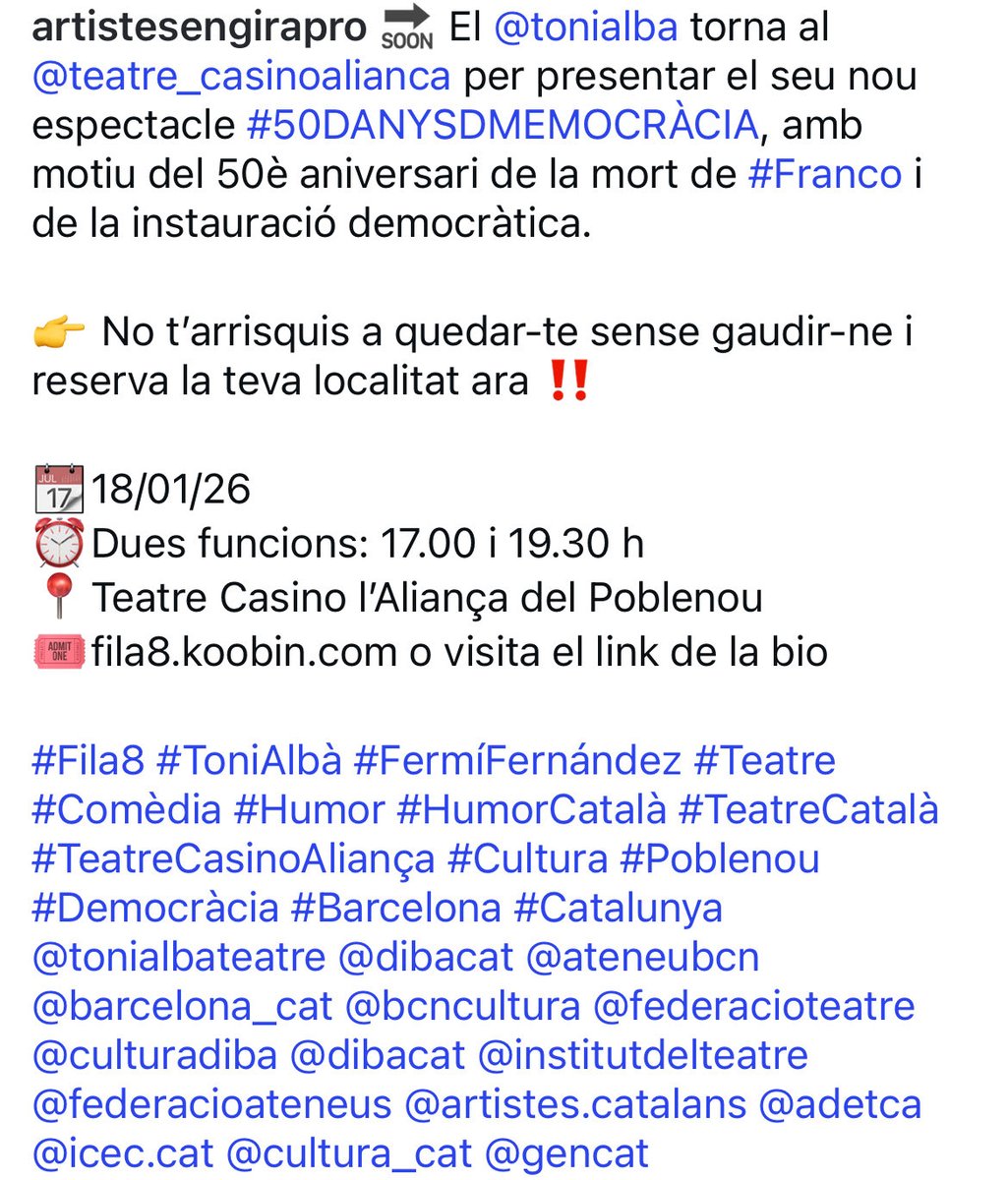 tonialba's tweet image. Qui diu que els artistes no ens mullem? fila8.koobin.com