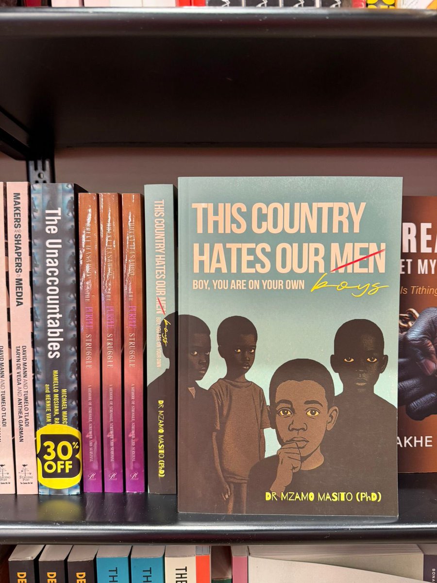 khayadlanga's tweet image. My big brother Dr Mzamo Masito has published an important book. Boys are being left behind. We need to do something about it. The title of this important work is “This country hates our boys. Boys, you are on your own.” Available Exclusive Books.