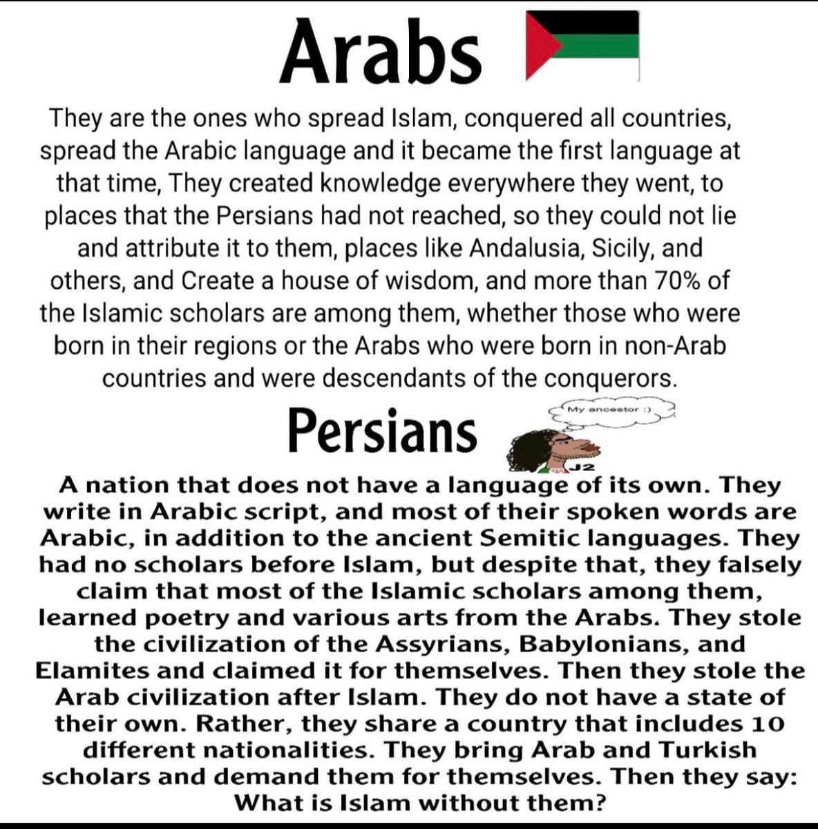 The Persian is still lying about history.