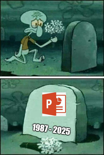 heyDhavall's tweet photo. RIP PowerPoint?

Now, no more wasting time on manual design and tutorials.

I found 7 websites to create presentations with AI in seconds: https://t.co/5pnyUUnGmf