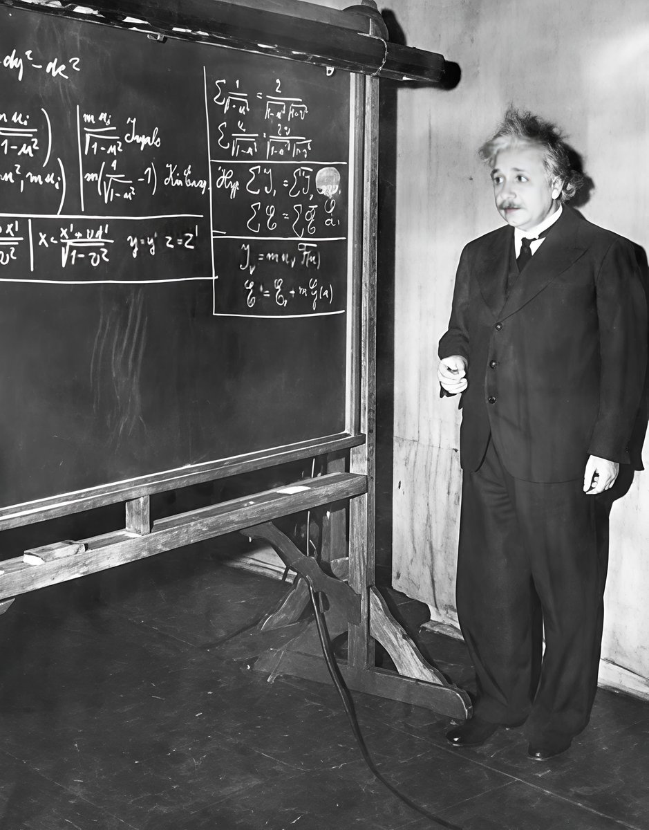 Math_files's tweet image. During a lecture in Heidelberg attended by many university students, Albert Einstein opened with a playful remark. 

He said that the moment he arrived in the city, he felt unwell—seriously unwell, according to the doctor who visited him at his hotel. The doctor had strictly…