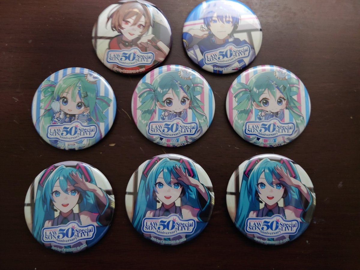 ローミクさんグッズ、缶バッジ開封の儀を。オフィシャルと団長さんが来