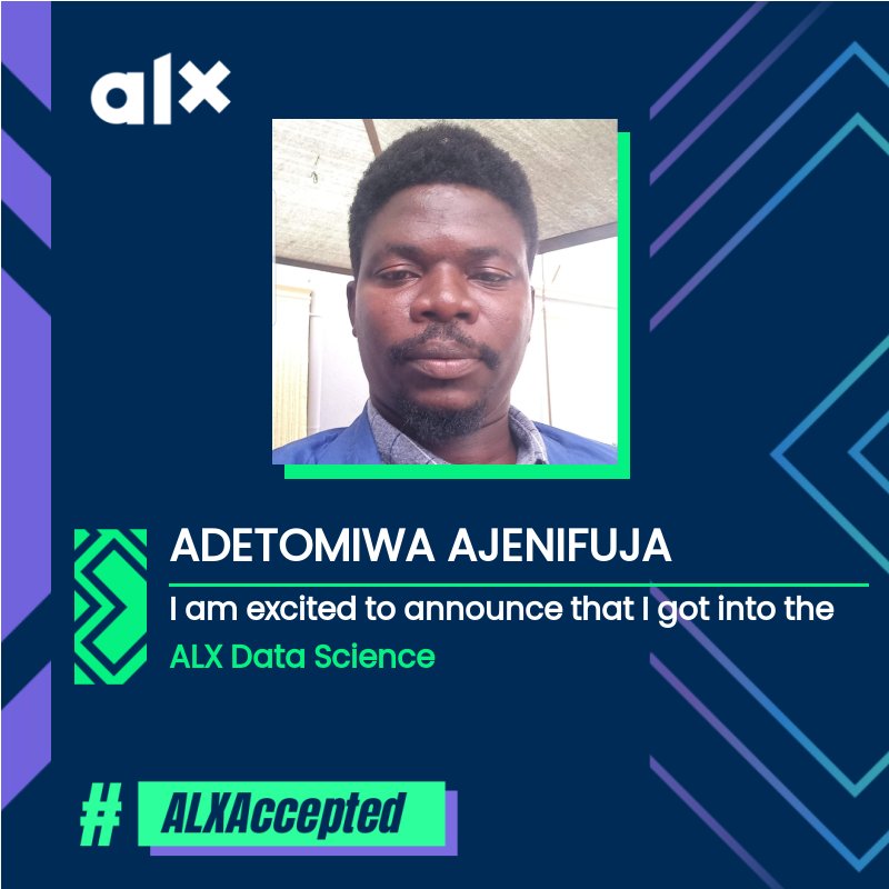 femmyadje's tweet photo. #ALXDataProgram
#ALXAccepted
Time to do hard things with ALX as I commence the data science program. It can only get better with ALX. Let the hard work begin https://t.co/ImXgy50ijZ