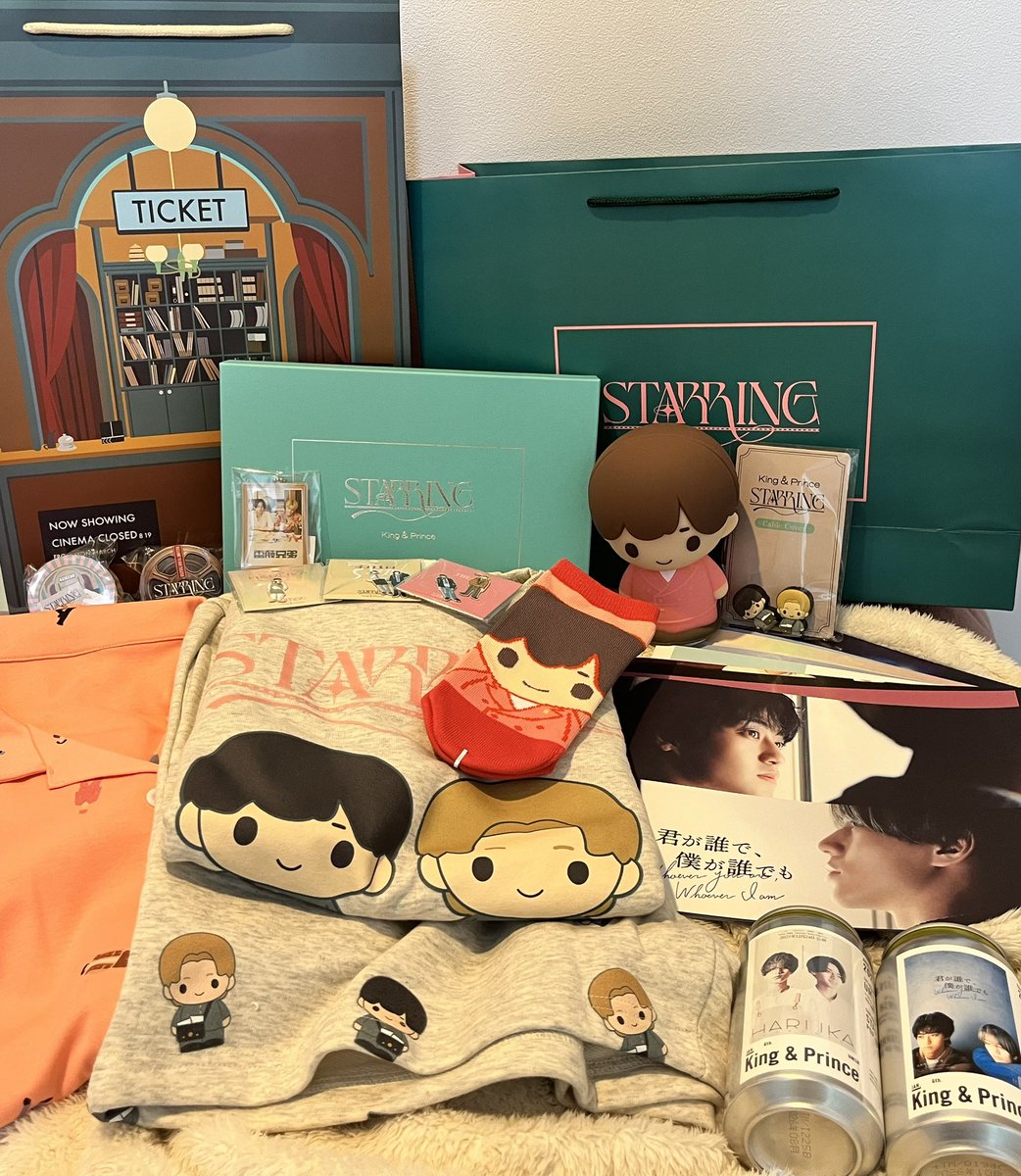 King & Prince ルームウェア　STARRING ポップアップストア ポップアップストアのグッズかわいすぎるよね🎶 ルームウェア使うの
