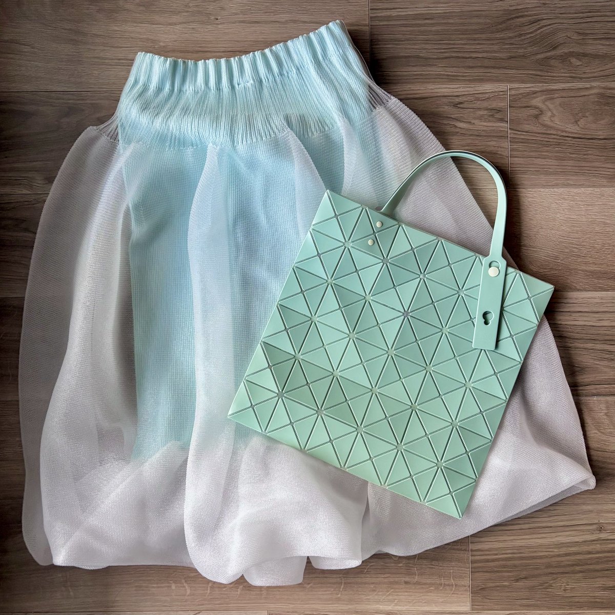 CFCL OVERWRAPPED POTTERY SKIRT CLEARLY AQUA MULTI?‍♂️ 息子に 