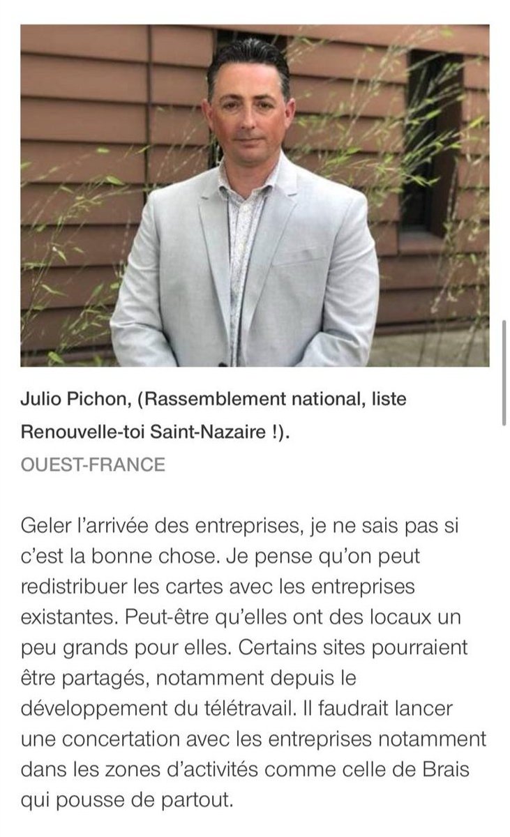 JulioPichon_'s tweet image. Il faut lancer une véritable concertation avec les entreprises, notamment dans les zones d’activités comme Brais, qui se développe très rapidement. Anticiper plutôt que subir.
#Municipales2026 #SaintNazaire #Entreprises