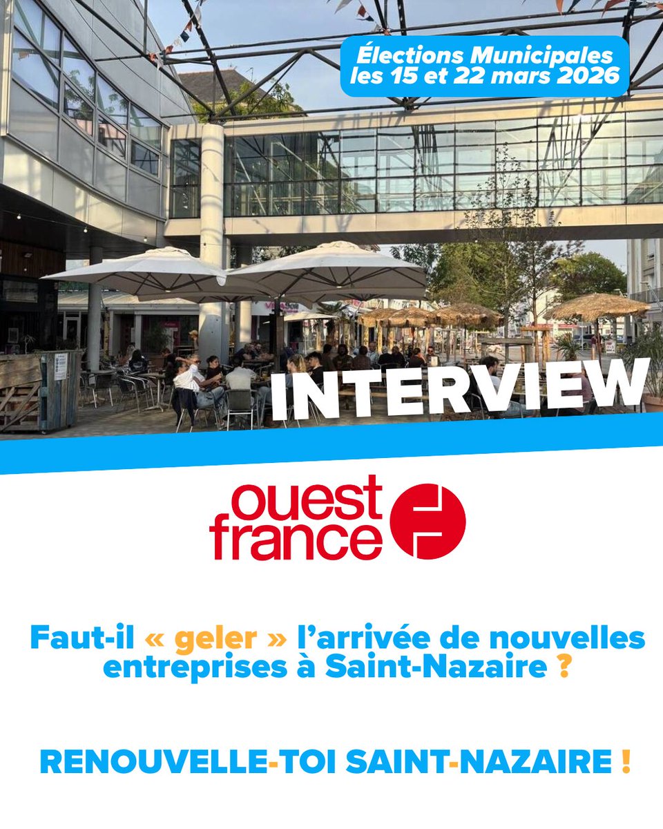 JulioPichon_'s tweet image. Il faut lancer une véritable concertation avec les entreprises, notamment dans les zones d’activités comme Brais, qui se développe très rapidement. Anticiper plutôt que subir.
#Municipales2026 #SaintNazaire #Entreprises