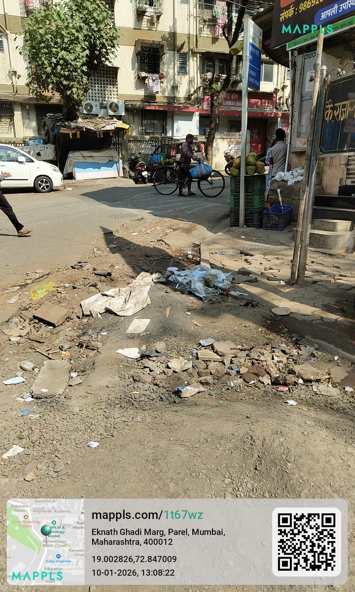 dipakchindane's tweet photo. @mybmc काम पूर्ण होऊन बरेच दिवस झाले परंतु अजूनही रस्ता व्यवस्थित करण्यात आला नाही, तरी त्वरित कार्यवाही करावी. https://t.co/tX7JAJwRXe