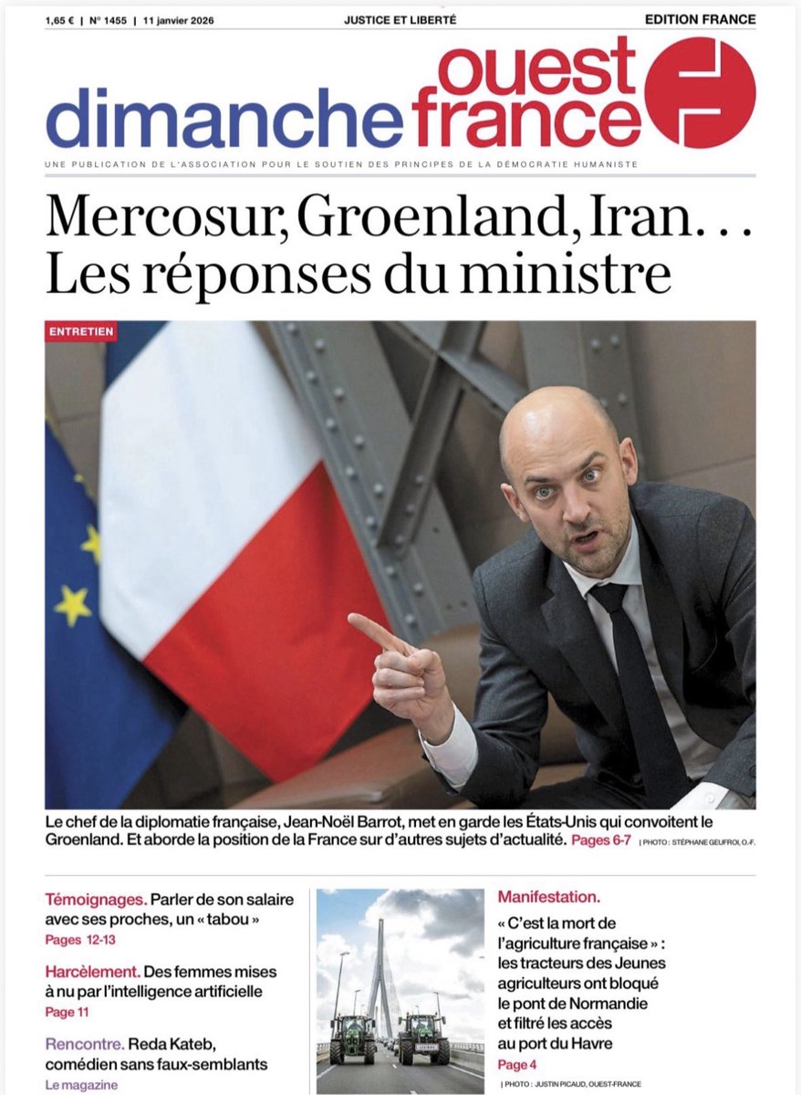 Groenland : le chantage doit cesser. Mon entretien avec <a href="/OuestFrance/">Ouest-France</a>.

ouest-france.fr/politique/jean…