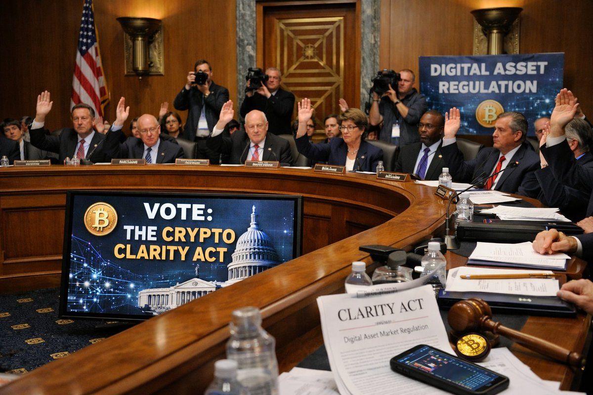 美国参议院将于1月15日投票表决CLARITY法案，该法案旨在打击加密货币虚假交易量、对敲交易及不透明储备。