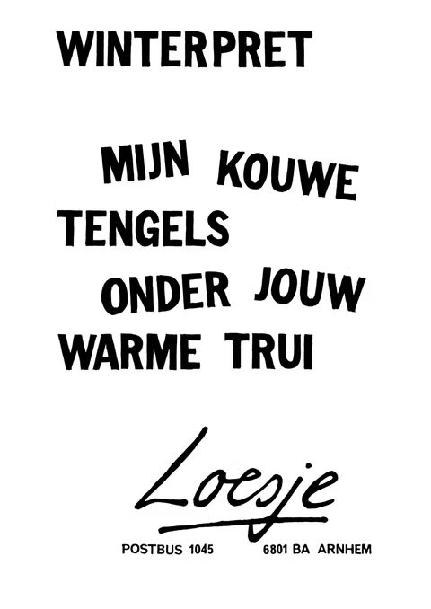 LoesjeNL's tweet photo. **    winterpret

           mijn kouwe 
       tengels
              onder jouw
     warme trui            ** https://t.co/6iRLNcP3YC